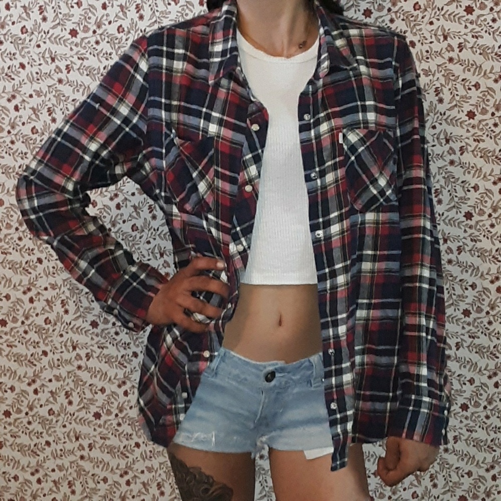 Levis Classic Snap-Button Up Flannel - image 1